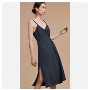 Aritzia Wilfred black wrap dress, size xs